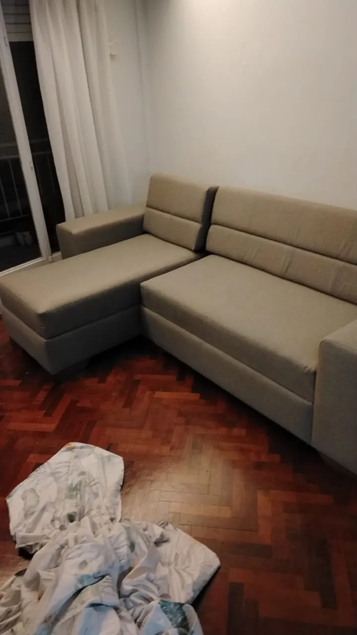 Retapizado de sillón dos cuerpos en pana verde